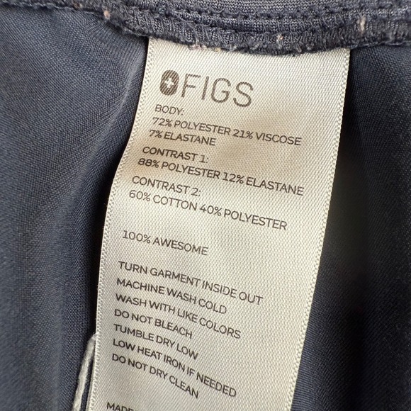 FIGS Technical Collection Scrub Jogger Pants XXL Charcoal Gray Pink Drawstring - Picture 5 of 9